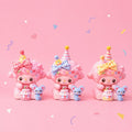 33-24mm Pastell Kawaii Geburtstag Lamm Party Stil und Cabochons, Charakter Harz Anhänger für Decoden, Handyhüllen & Schlüsselanhänger Bastelarbeiten