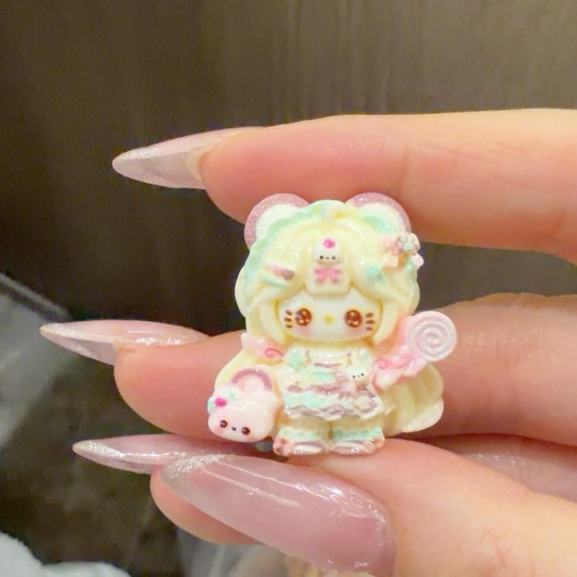 Harz Bonbon Bär Katze Anhänger, Kawaii Flatbacks für Decoden Handyhüllen, DIY Basteln