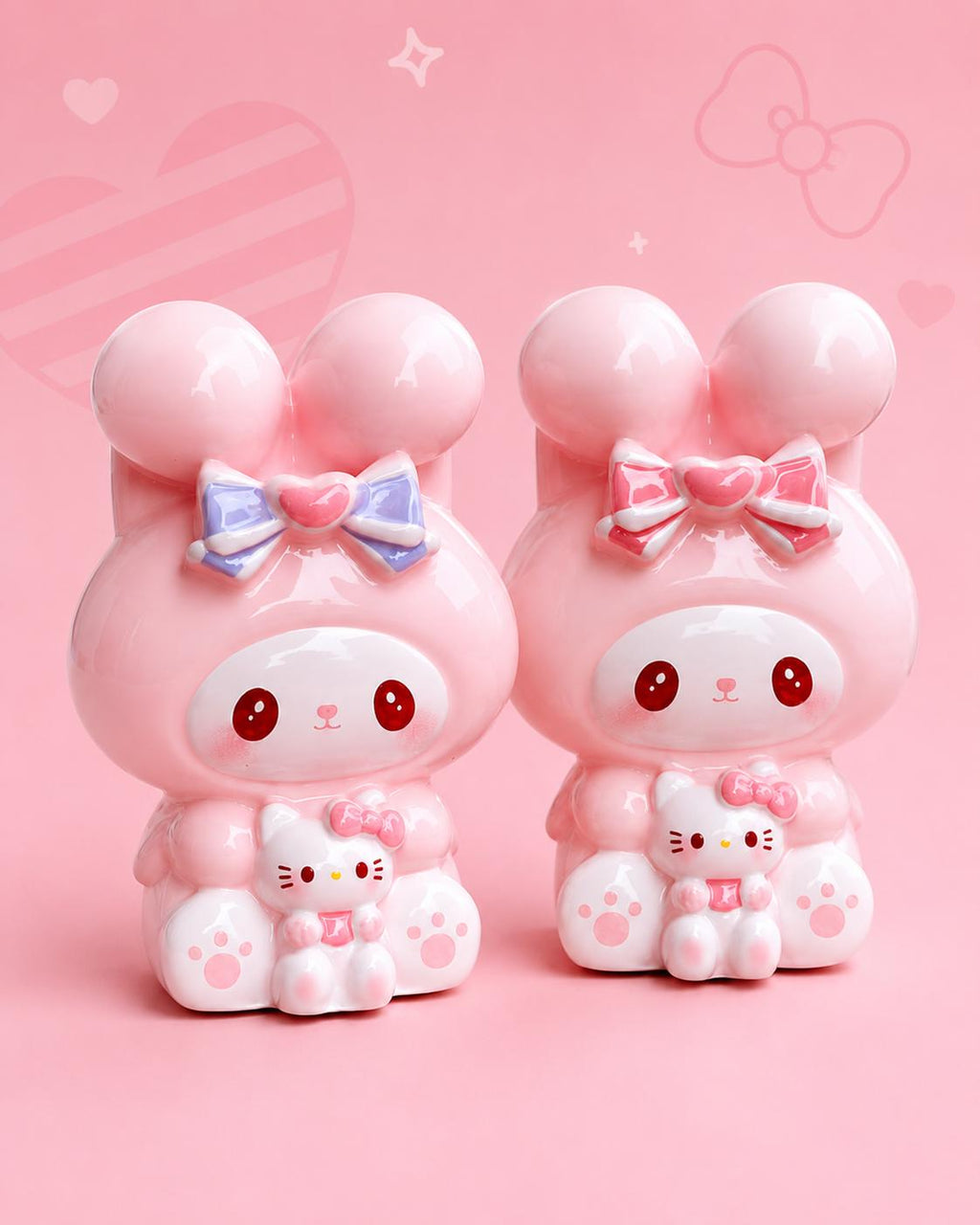 Pinky Bunny Harzperlen, Kawaii Focal Beads für Perlenstifte, Schlüsselanhänger & Handyketten