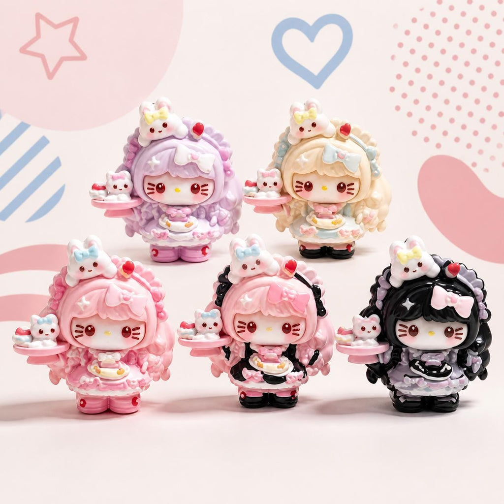 Baker Cat 32mm Flatback Harz-Charms, Kawaii Cartoon-Charms für Decoden Handyhüllen, DIY Stifte & Handyketten