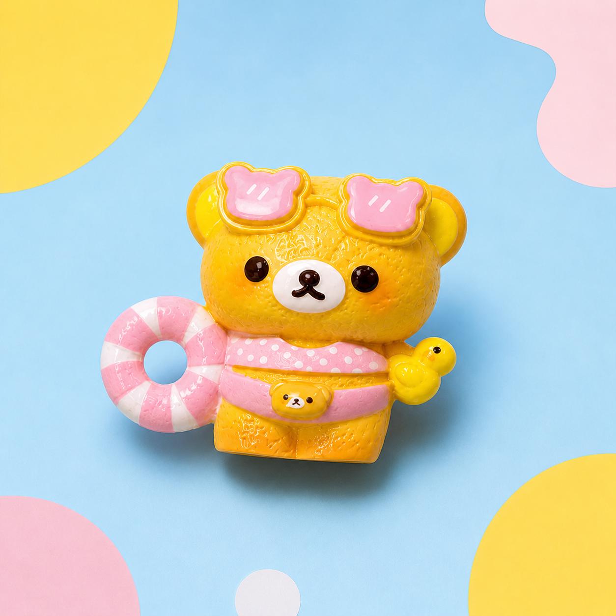 Swimming Bear Resin Beads, Kawaii Focal Beads for Beaded Pens, Keychains & Phone Straps