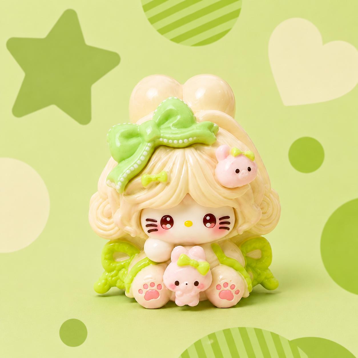 Resin Bunny Ribbon Cat Charms, Kawaii Flatbacks for Decoden Phone Cases, DIY Crafts