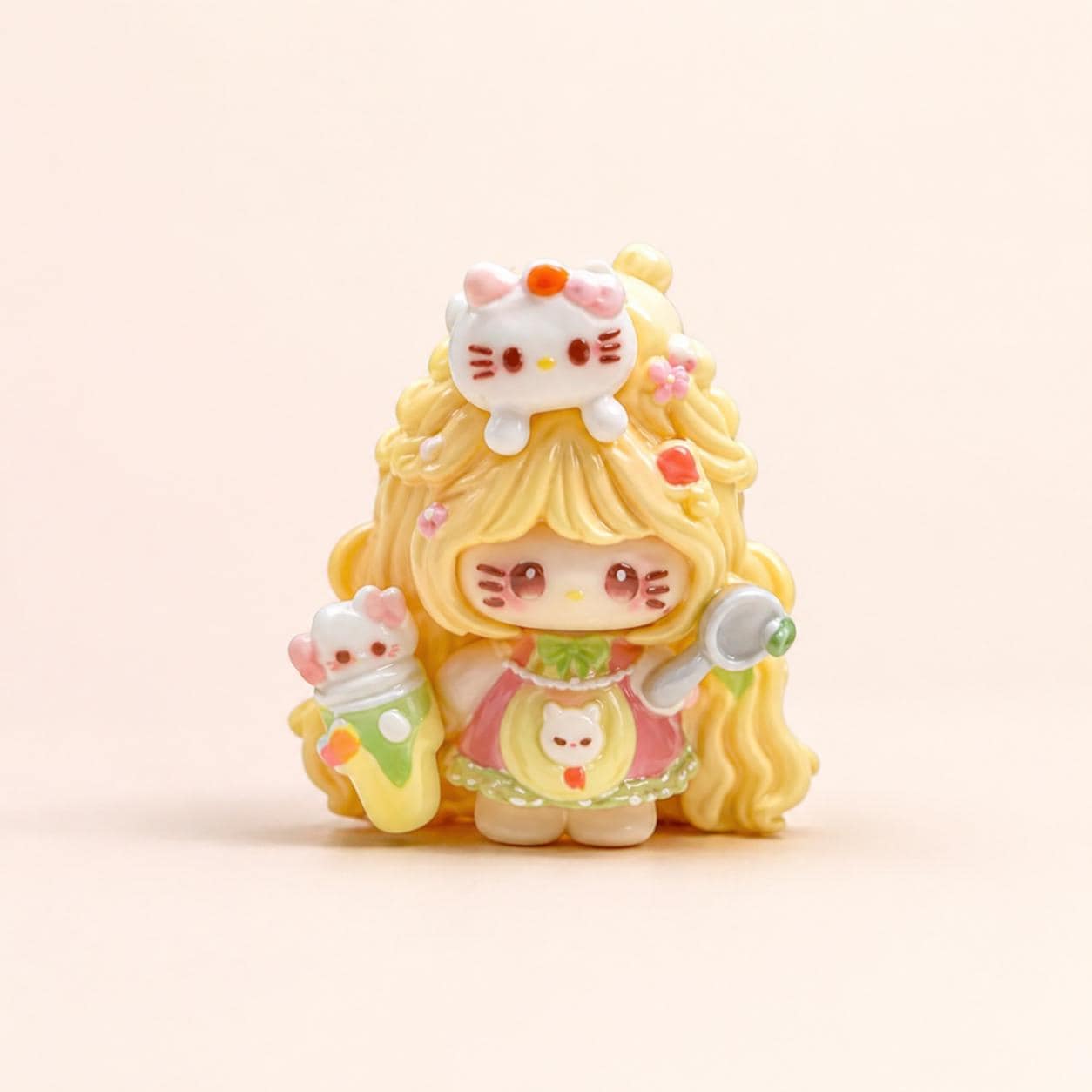 Resin Ice Cream Cat Charms, Kawaii Flatbacks for Decoden Phone Cases, DIY Crafts