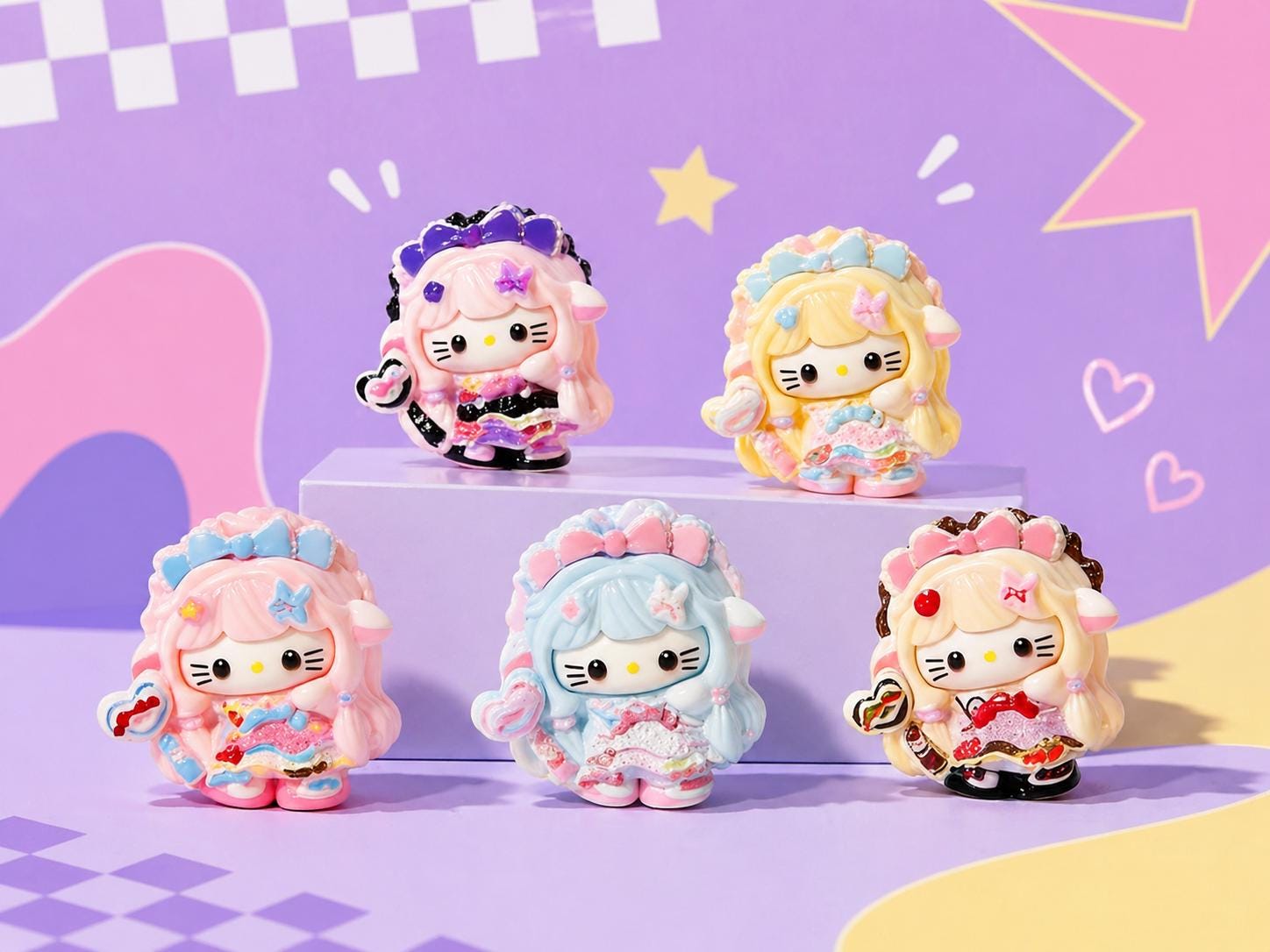 Kawaii Harz-Katzenanhänger, Flatback DIY Bastelbedarf, Handyhüllen-Dekoration