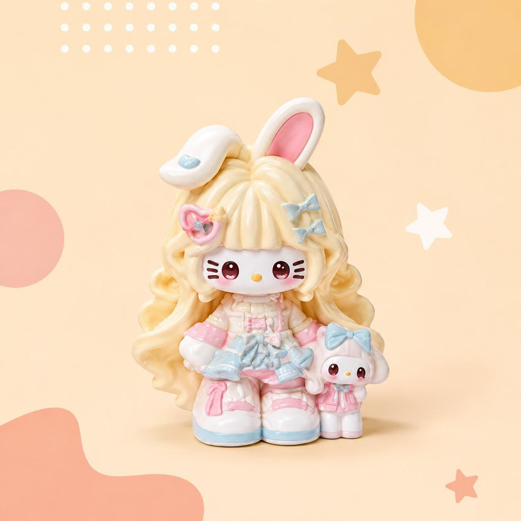 32-35mm Pinky Bunny Cat Stil, Harzperlen, Kawaii Cartoon Charms für Decoden Handyhüllen, DIY Stifte & Handyketten