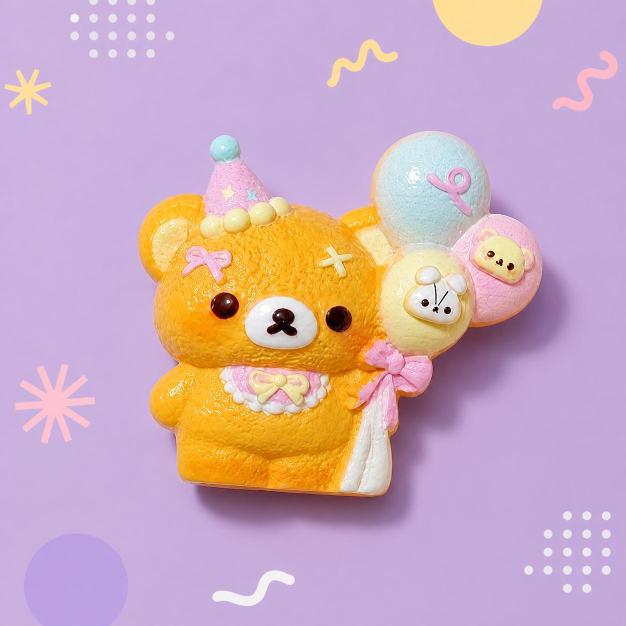 32-35mm Ballon-Bär-Harzperlen, Kawaii Cartoon Charms für Decoden Handyhüllen, DIY Stifte & Handyketten