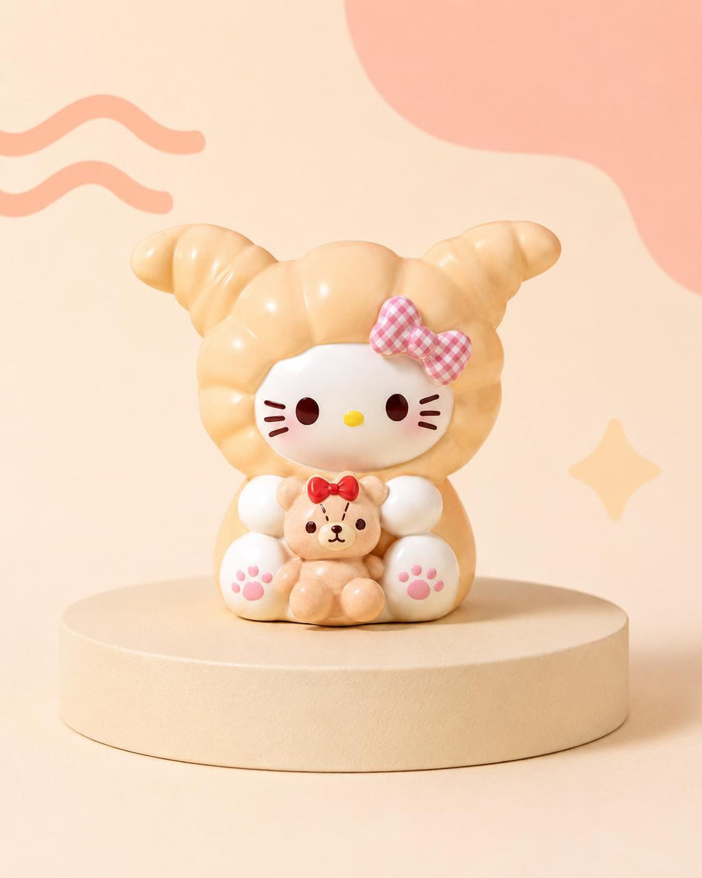 32-35mm Croissant Katze Stil, Harzperlen, Kawaii Cartoon Charms für Decoden Handyhüllen, DIY Stifte & Handyketten