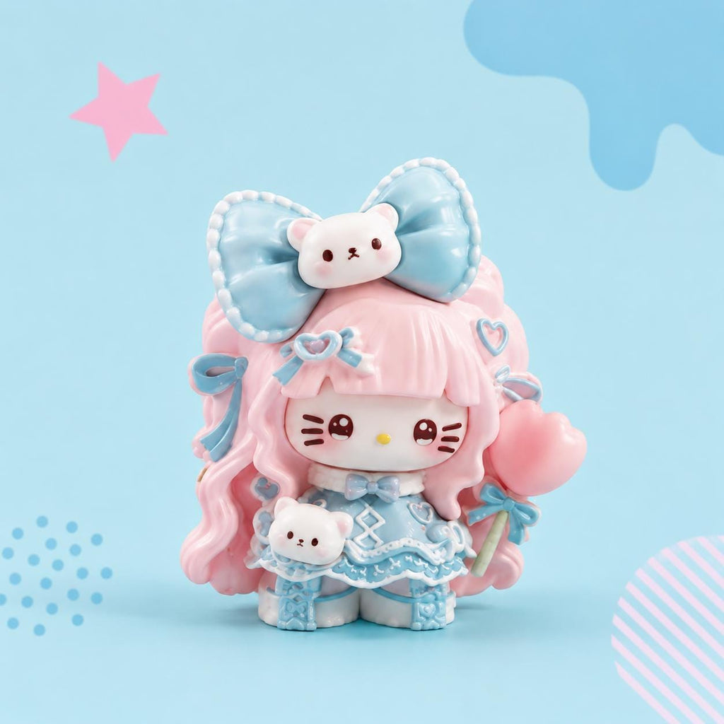 32mm Harz-Bonbon-Ballonkatzen-Anhänger, Kawaii Flatbacks für Decoden Handyhüllen, DIY-Bastelarbeiten