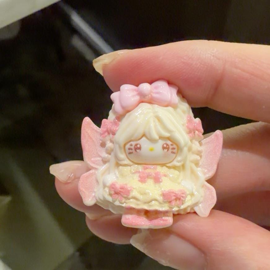 Harzblüten-Feenkatzen-Anhänger, Kawaii Flatbacks für Decoden-Handyhüllen, DIY Basteln