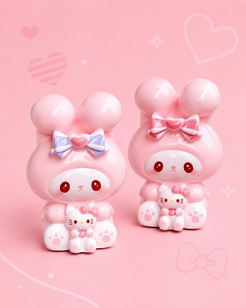 Pinky Bunny Harzperlen, Kawaii Focal Beads für Perlenstifte, Schlüsselanhänger & Handyketten