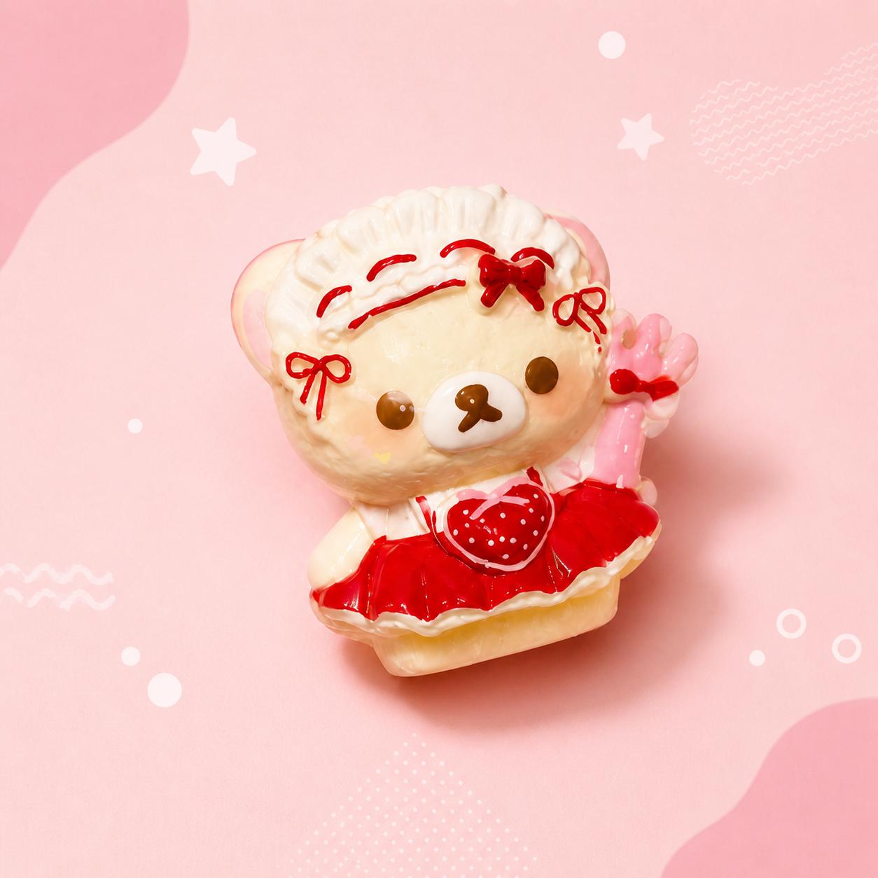 Bäckerbär Harzperlen, Kawaii Fokusperlen für Perlenstifte, Schlüsselanhänger & Handyriemen