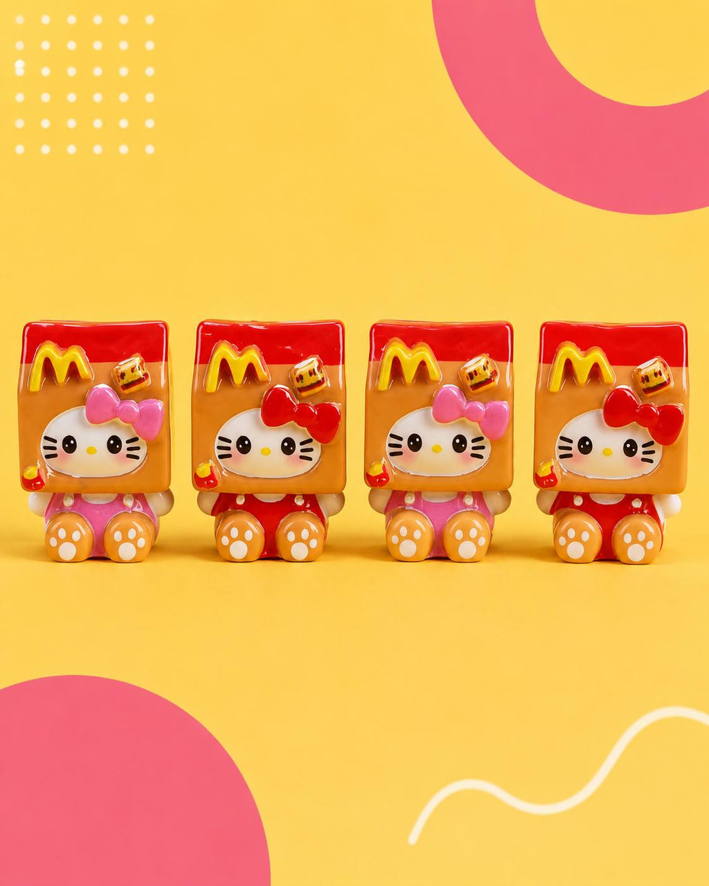 18mm-17mm Mini Pommes Frites Harz-Anhänger, Kawaii Katzen-Anhänger für Decoden Handyhüllen, Schlüsselanhänger, DIY Stifte & Handyriemen