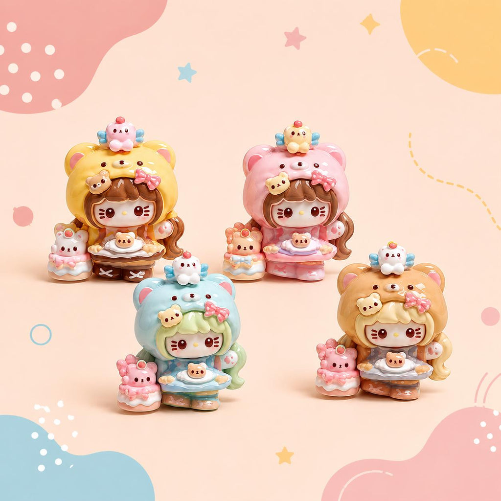 Harz Bär Kuchen Katze Anhänger, Kawaii Flatbacks für Decoden Handyhüllen, DIY Basteln