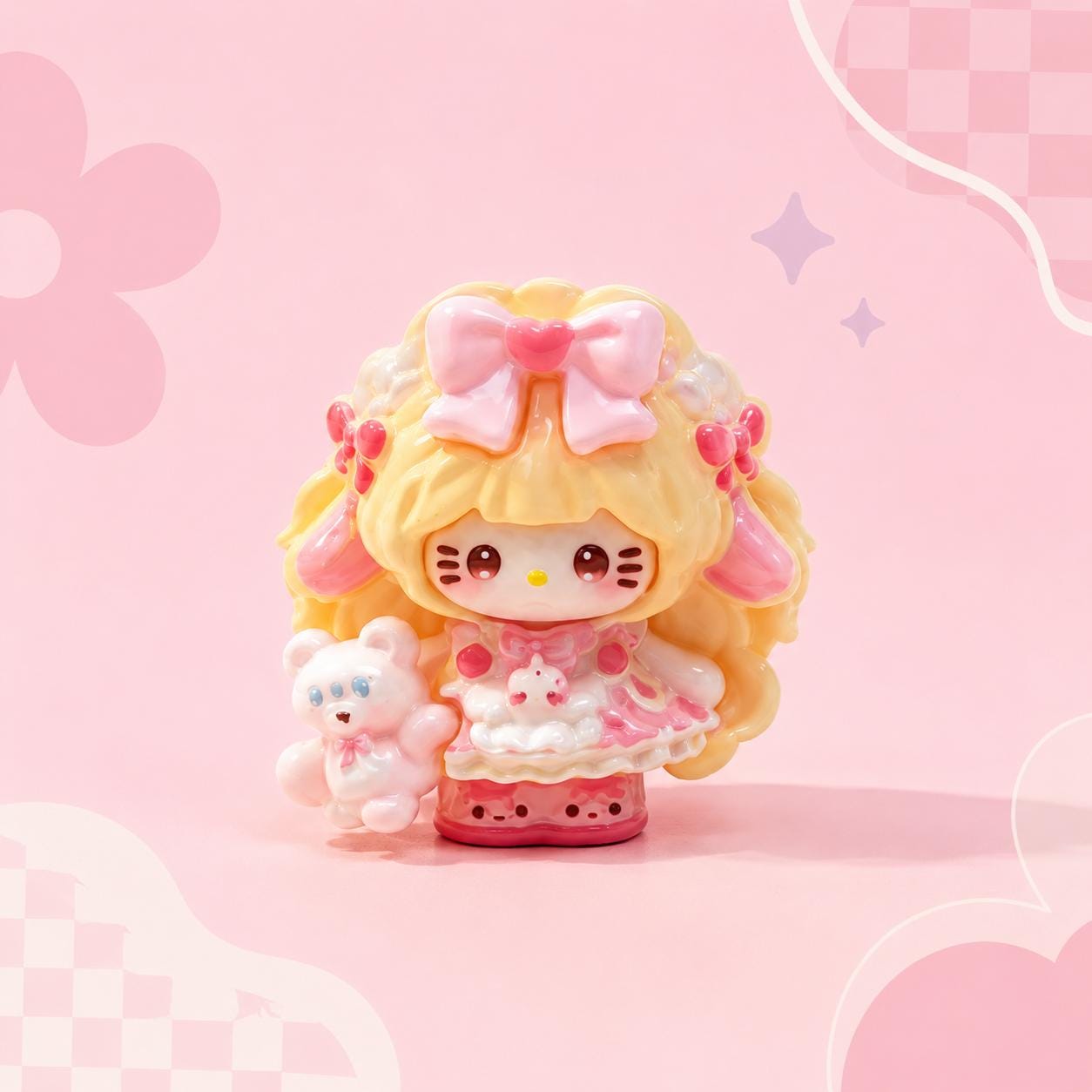 Resin Bunny Cat Charms, Kawaii Flatbacks for Decoden Phone Cases, DIY Crafts