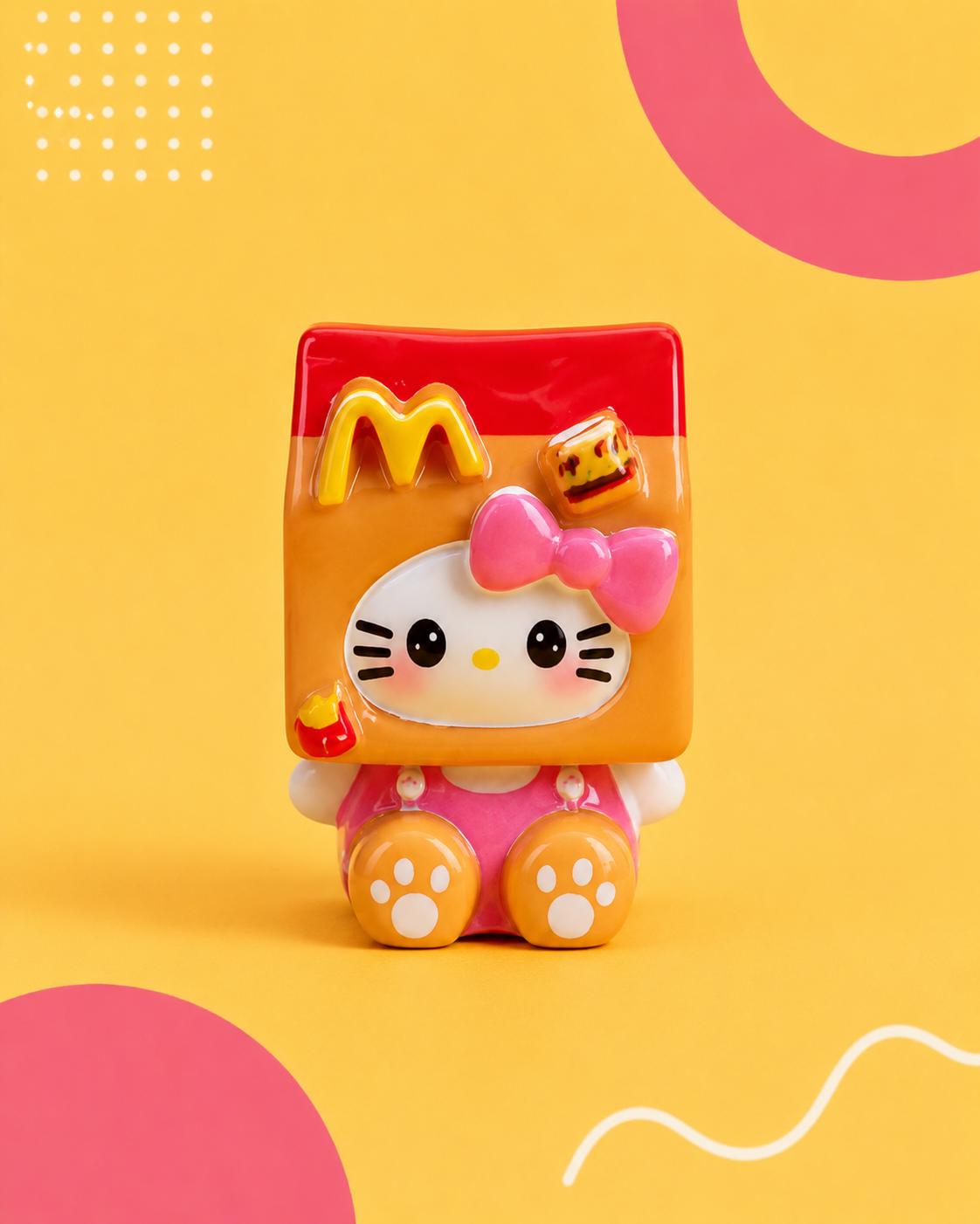18mm-17mm Mini Pommes Frites Harz-Anhänger, Kawaii Katzen-Anhänger für Decoden Handyhüllen, Schlüsselanhänger, DIY Stifte & Handyriemen