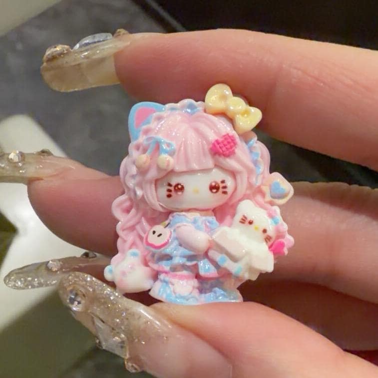 Pastell Bär Geschenk Katze Resin Cabochons, Kawaii Flatbacks für Decoden Handyhüllen, DIY Basteln